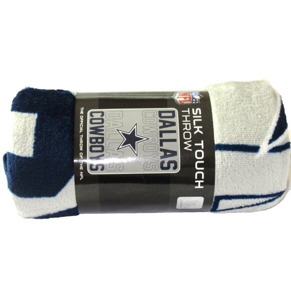 NFL Dallas Cowboys Football Silk Touch Throw Fleece Blanket 45 x 60 in NWT - Picture 4 of 4